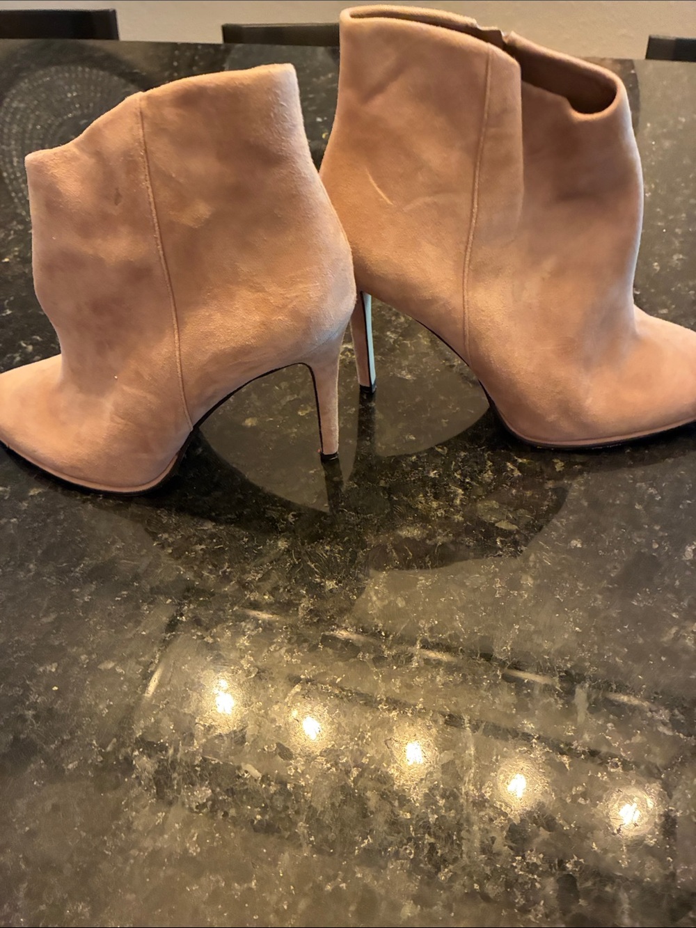 Vince Camuto Blush Pink Suede Ankle Booties